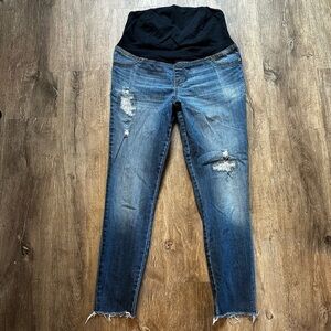 Isabel Maternity by Ingrid & Isabel Blue Distressed Skinny Jeans